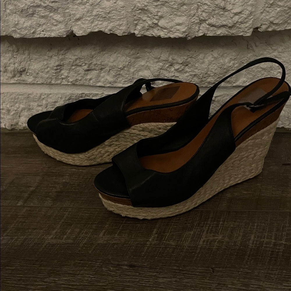Dolce Vita Black Wedge Espadrilles